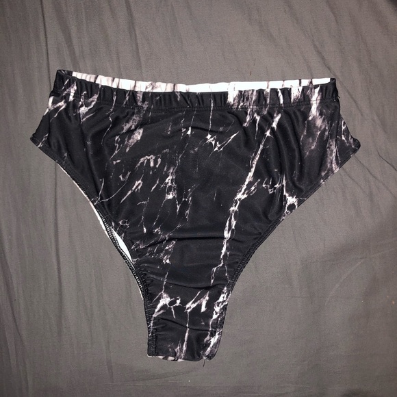 Dolls Kill Other - FRW Marble Brazilian High-Waist Rave Bottoms Sz M